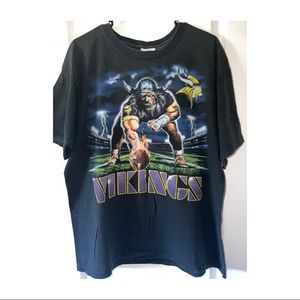 Vintage liquid blue Viking t shirt with vintage tag